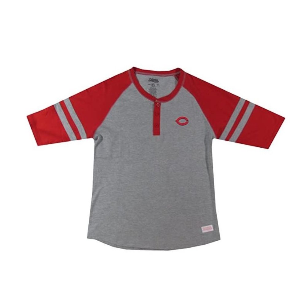 MLB Cincinnati Reds Girl's Colorblocked Henley Top